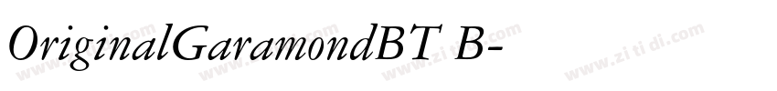 OriginalGaramondBT B字体转换